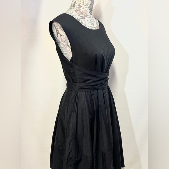 MELLODAY Black sleeveless Deep V back skater dress size L. - Picture 11 of 14
